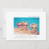 Niet alles is rustig Familiefoto Grappig Kerst Kaa Bedankkaart (Voorkant)