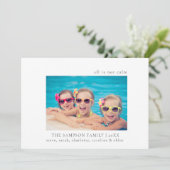 Niet alles is rustig Familiefoto Grappig Kerst Kaa Bedankkaart (Staand voorkant)