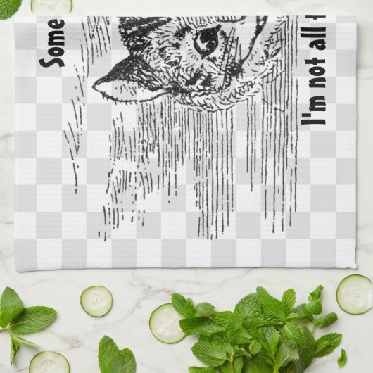 Niet alles. theedoek (Gevouwen)