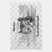 Niet alles. theedoek (Verticaal)