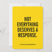 Niet alles verdient een aangepaste Kaart (Voorkant)