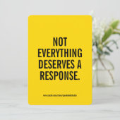 Niet alles verdient een aangepaste Kaart (Staand voorkant)