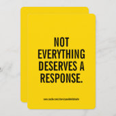 Niet alles verdient een aangepaste Kaart (Voorkant / Achterkant)