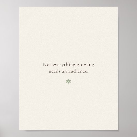 Niet alles wat groeit heeft een publiek nodig | poster (Voorkant)