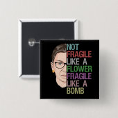 Niet als een fluitje als een bomb vierkante button 5,1 cm (Voorkant /achterkant)