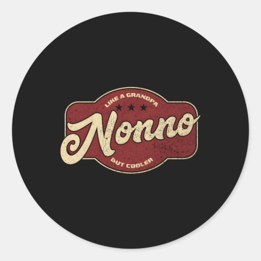 Niet als een opa maar er Italiaanse Nono Ronde Sticker (Voorkant)