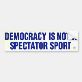 Niet als toeschouwer sport - Bumpersticker (Voorkant)