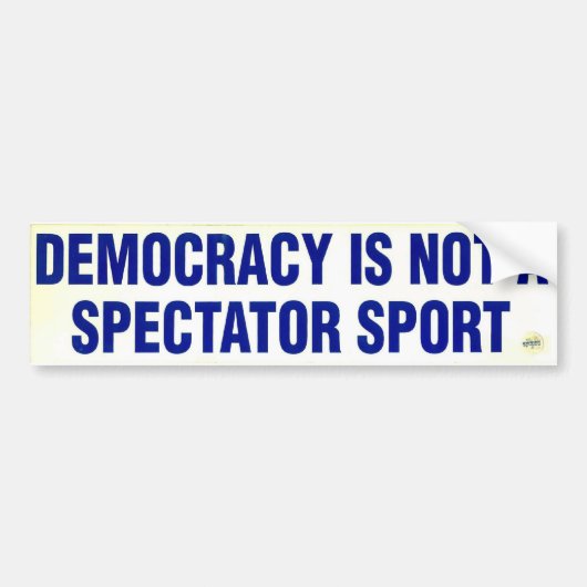 Niet als toeschouwer sport - Bumpersticker (Voorkant)