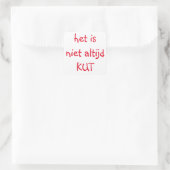 Niet altijd vierkante sticker (Tas)