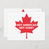 Niet Amerikaans, geen Briefkaart (Voorkant / Achterkant)