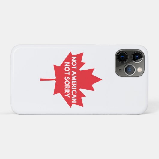 Niet Amerikaans, geen sorry telefoon geval Case-Mate iPhone Case (Achterkant (horizontaal))