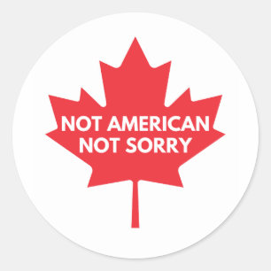 Niet Amerikaans, niet jammer van de klassieke rond Ronde Sticker
