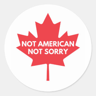 Niet Amerikaans, niet jammer van de klassieke rond Ronde Sticker