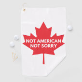 Niet Amerikaans, niet sorry golfhanddoek (Insitu)