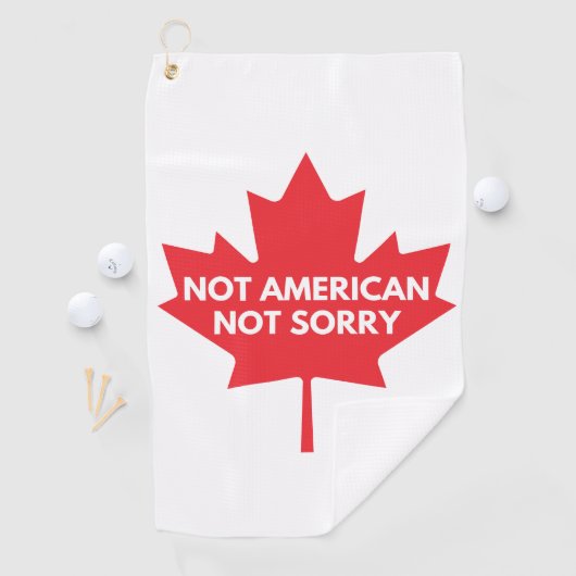 Niet Amerikaans, niet sorry golfhanddoek (Insitu)