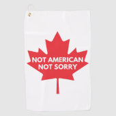 Niet Amerikaans, niet sorry golfhanddoek (Voorkant)
