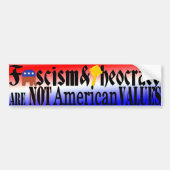 NIET-Amerikaanse waarden Bumpersticker (Voorkant)