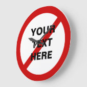 NIET ANTI rode cirkel met schuine streep Grote Klok (Hoek)