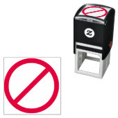 NIET ANTI rode cirkel met schuine streep symbool Zelfinktende Stempel (In situ)