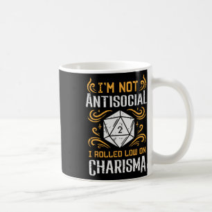Niet anti-sociaal lage charisma grappige Rpg-gamer Koffiemok