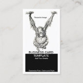 Niet apen rond jonge aap visitekaartje (Voorkant)