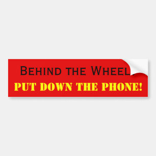 Niet appen/praten tijdens het rijden bumpersticker