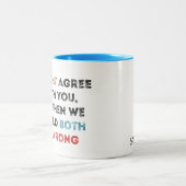 Niet arrogant, gewoon slimmer tweekleurige koffiemok (Center)