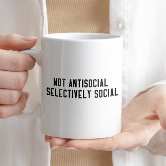 Niet asociaal Selectief Sociaal Quote Cup Koffiemok