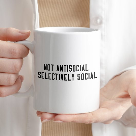 Niet asociaal Selectief Sociaal Quote Cup Koffiemok