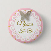 Niet-Baby shower Roze & goudButton Ronde Button 5,7 Cm (Voorkant)