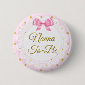 Niet-Baby shower Roze & goudButton Ronde Button 5,7 Cm (Voorkant)