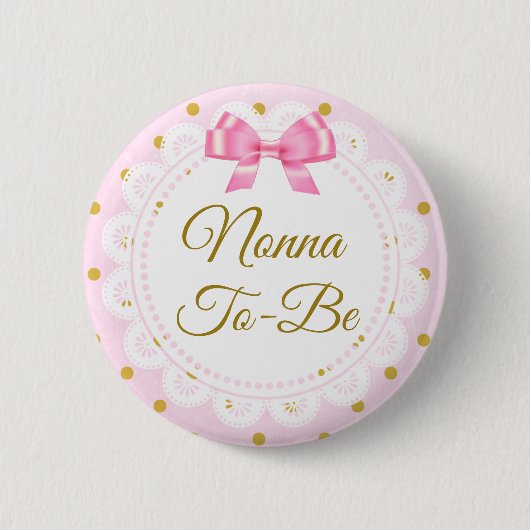 Niet-Baby shower Roze & goudButton Ronde Button 5,7 Cm (Voorkant)