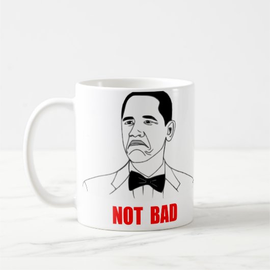 Niet Bad Barack Obama Rage Face Meme Koffiemok (Links)