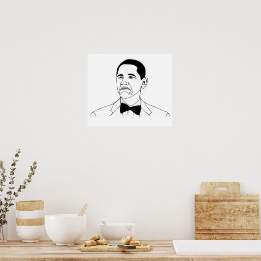 Niet Bad Barack Obama Rage Face Meme Poster (Keuken)