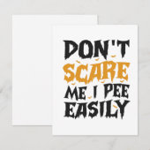 Niet bang mijn plas ik gemakkelijk grappig Hallowe Kaart (Voorkant / Achterkant)