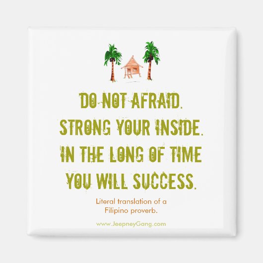 Niet bang - Motivatie magneet (Voorkant)