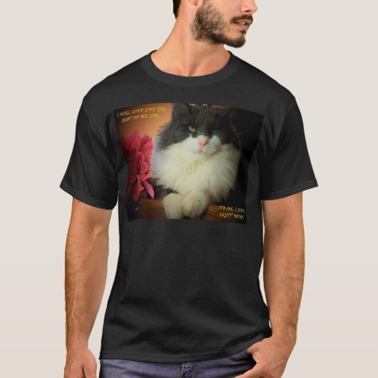 Niet bang om Cat Meme te plegen T-shirt (Voorkant)