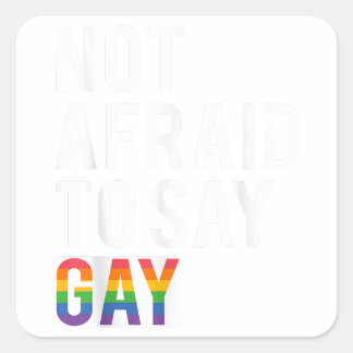 Niet bang om homo te zeggen vierkante sticker