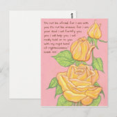 Niet bang~Rozen Briefkaart (Voorkant / Achterkant)