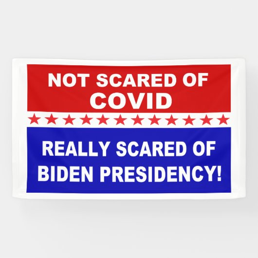 Niet bang voor Covid Spandoek (Horizontaal)