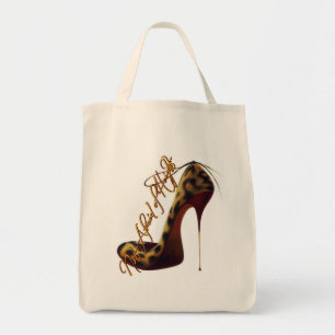 "Niet bang voor hoogten" — Ontwerp met hoge hiel Tote Bag