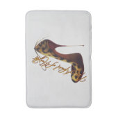 "Niet bang voor hoogten" — Tres Chic High Hiel Badmat (Voorkant Verticaal)