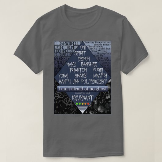 Niet bang voor spoken Fasmofobie T-shirt (Design voorkant)