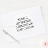 Niet bang zijn voor de Latijnse taal (Latijn) Ronde Sticker (Envelop)