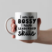 Niet bazig, ik heb leiderschapsvaardigheden, grapp koffiemok