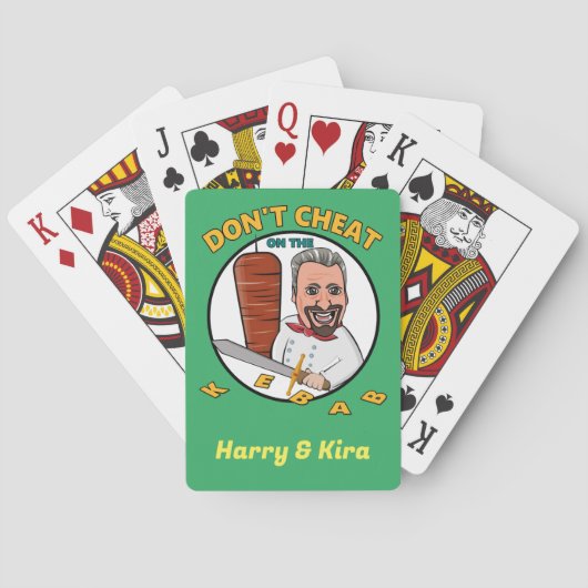 Niet bedriegen op de kebab pokerkaarten (Achterkant)