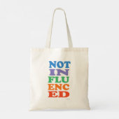 Niet beïnvloed Funny Anti Social Media Design Tote Bag (Achterkant)