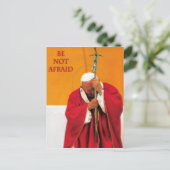 NIET BEÏNVLOEDEN TEGEN JOHN PAUL II BRIEFKAART (Staand voorkant)