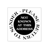 Niet bekend op dit adres rubberstempel (Afrduk)