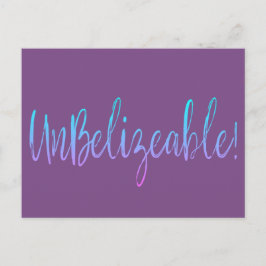 Niet Belizeable, briefkaart